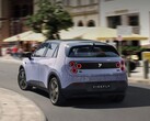 Nio Firefly’ın asfaltta keskin bir viraj aldığı anın arkadan çekilmiş görüntüsü