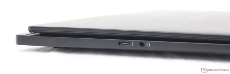 Sol: Thunderbolt 4 + Güç Dağıtımı + DisplayPort 1.4, 3,5 mm kulaklık ile USB-C (40 Gbps)