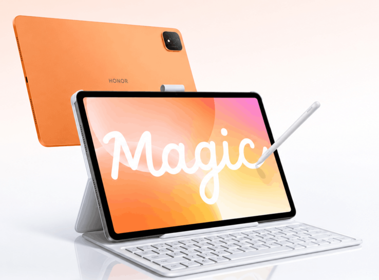 MagicPad 4, klavyesi ve kalemi ile birlikte gösterilmiştir