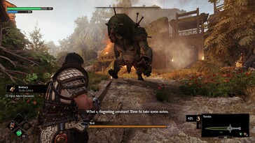 Resimde görülüyor: Blades of Fire'dan bir oynanış ekran görüntüsü.
