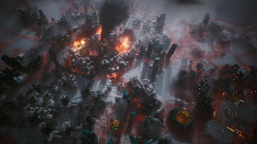 Frostpunk 2'deki bir ortamı gösteren bir resim.