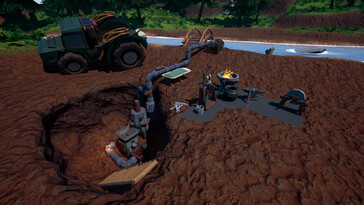 Hydroneer'da bir makineyi gösteren bir görüntü.