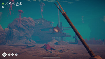 Survival: Fountain of Youth oyununda bir köpekbalığını gösteren bir resim.