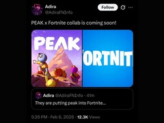 Cohen’in Adira X hesabı üzerinden sızdırdığı iddia edilen Fortnite X Peak işbirliği