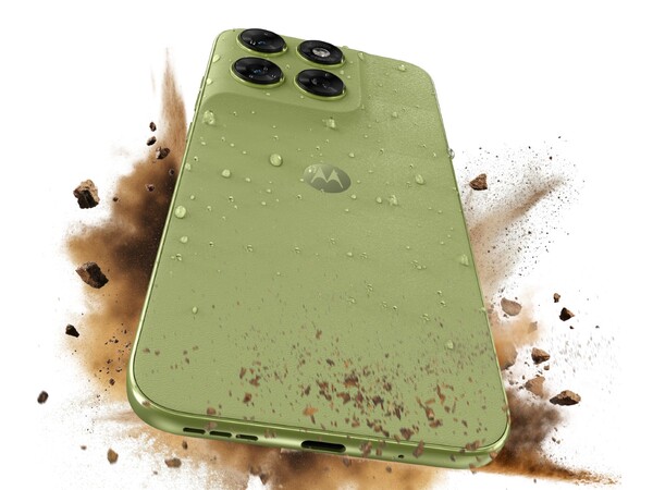Motorola Moto G67, IP64 toza ve suya dayanıklılık derecesine sahiptir. (Resim kaynağı: Motorola)