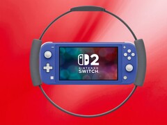 Ring Fit kumanda ile çevrelenmiş Switch 2 Lite maketi