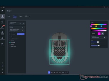 Aydınlatma özelleştirmesi için SteelSeries GG içindeki Prism.