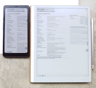 Boox Palma 2 Pro (L) vs Boox Go 10.3 (Gen II) Lumi doğrudan güneş ışığı altında.