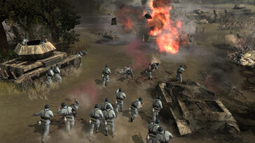 Resimde görülüyor: Company of Heroes'dan bir oynanış ekran görüntüsü.