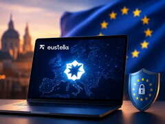 Avrupalı yapay zeka barındırma hizmeti sağlayıcısı Eustella'nın sunduğu bir dizüstü bilgisayar