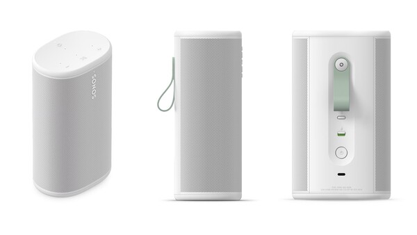 Sonos Play'in düğme kontrolleri ve mikrofon susturma düğmesi vardır.