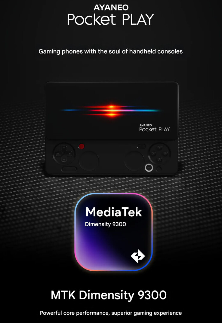 Pocket Play'in SoC tanıtım duyurusu (Resim kaynağı: Ayaneo - makine çevirisi)