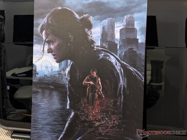Metal levha üzerine basılmış The Last of Us Part 2 çizimi (Naughty Dog tarafından).