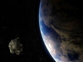 Dünya'ya yakın bir asteroidi gösteren bir sanatçı çizimi.