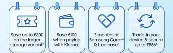 Bunlar, Samsung'un Avusturya'da sunduğu tekliflerdir.