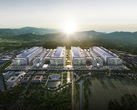 Resimde, SK hynix'in Yongin Yarıiletken Kümesi'nin görsel sunumu yer almaktadır.