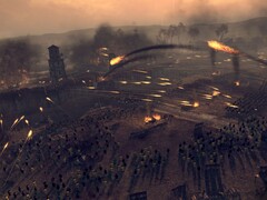 Total War: Attila'da bir kuşatmayı gösteren bir görsel; oyun şu anda Steam'de %55 indirimli.