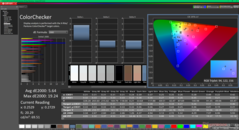 Kalibrasyondan önce ColorChecker (sRGB'ye karşı)