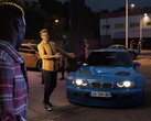 Clutch tanıtım fragmanından modifiye BMW yarış arabasını gösteren ekran görüntüsü.