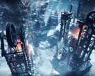 Frostpunk'ta bir şehri gösteren bir görüntü.