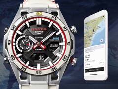 Casio'nun ECB-2300HR-1A saati (resimde) Honda ile birlikte tasarlanmış özel bir modeldir. (Resim kaynağı: Casio)