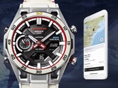 Casio'nun ECB-2300HR-1A saati (resimde) Honda ile birlikte tasarlanmış özel bir modeldir. (Resim kaynağı: Casio)