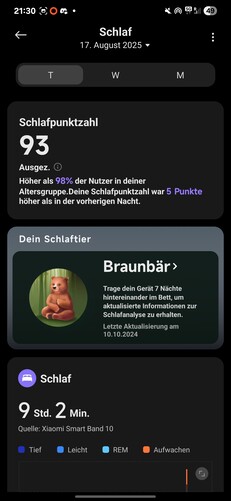 Xiaomi Smart Band 10 Uyku