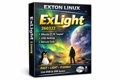 Exton Linux ExLight 260322, Enlightenment 0.27.1 ve Calamares 3.3.14-1 dahil olmak üzere birçok güncelleme ile piyasaya sürüldü