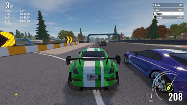 Resimdeki: First Racer'dan bir oynanış ekran görüntüsü.