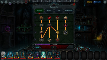 Iratus'ta bir yetenek ağacını gösteren bir görüntü: Ölülerin Efendisi.