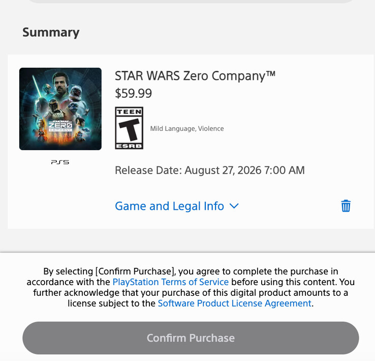 Satın almadan önce PlayStation Store sorumluluk reddi beyanını okuyun.