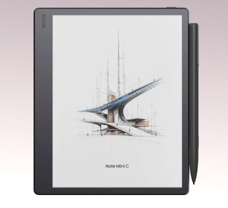 Boox InkSight manyetik stylus, saklama amacıyla Note Mini C'nin yan tarafına takılabilir.