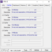 System information - CPU-Z Cache