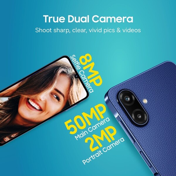 Samsung Galaxy F70e çift arka kameraya sahiptir.