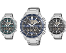 Yeni Casio Edifice ERA-130D serisi saatlerin beyaz bir arka plana karşı görüntüsü.
