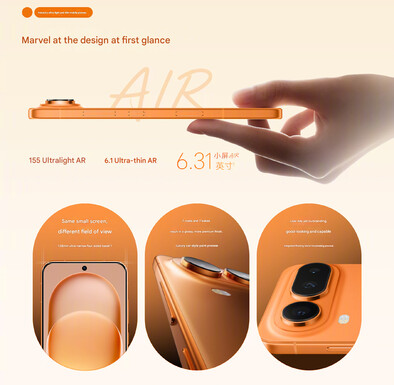 Magic 8 Pro Air'in tasarımı (Resim kaynağı: Honor - makine çevirisi)