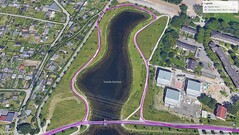 GNSS test gezisi: göl çevresinde rota