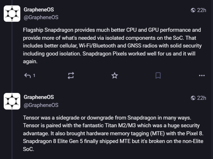 Snapdragon'un Tensor'dan daha iyi olduğu söyleniyor