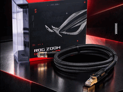 Asus ROG Zoom Cat. 8 Ethernet kablosu 40 Gbps bant genişliği sunar.