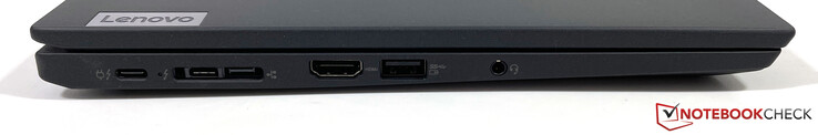 Sol taraf: Thunderbolt 4 ile 2x USB-C (USB 4, 40 Gbps, PowerDelivery 3.0, DisplayPort 1.4a), Ethernet Uzantısı, HDMI 2.0, USB-A 3.2 Gen.1, 3,5 mm stereo jak