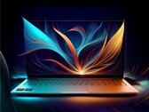 AMD Ryzen AI 400 serisi işlemciyle çalışan bir dizüstü bilgisayarın sanatsal görselleştirmesi.