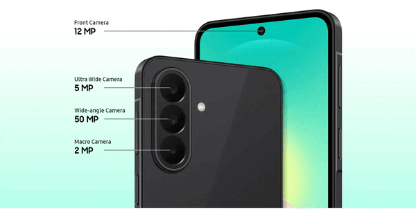Galaxy A27 5G, üçlü arka kameraya sahiptir.