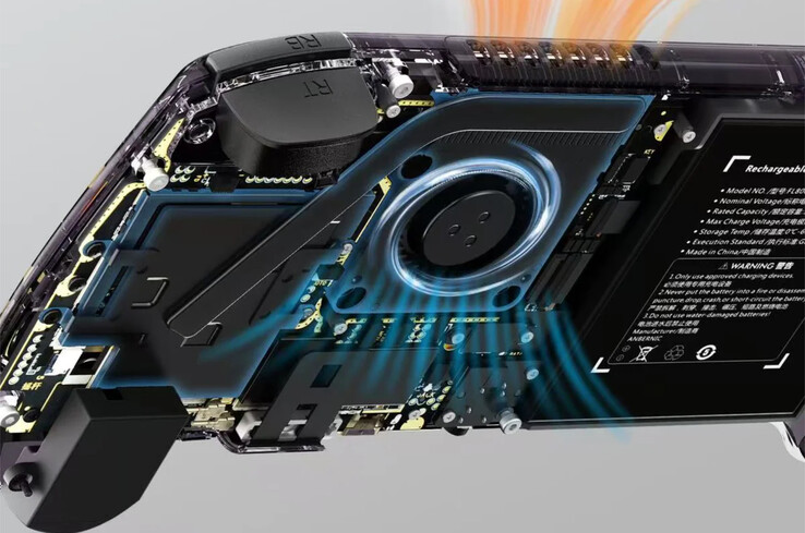 Anbernic RG557 küçük bir aktif soğutma çözümüne sahiptir.