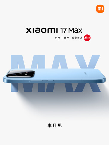 Xiaomi 17 Max'in resmi teaser görüntüsü.