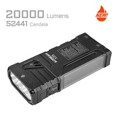 Acebeams X35, yan ışık ve üç adet güçlü ön LED ile.