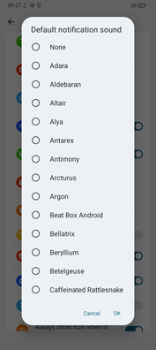 Bildirim sesleri (tam liste değil). (Resim kaynağı: Sergey Tarasov - Notebookcheck)