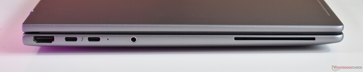 sol: HDMI, 2 adet Thunderbolt 4, 3,5 mm ses girişi, akıllı kart okuyucu