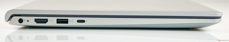 Sol: DC girişi, HDMI 1.4 çıkışı (1080p 60 Hz), USB 3.2 Gen1 Tip-A, USB 3.2 Gen1 Tip-C (Tam işlev)