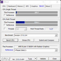 CPU-Z: Karşılaştırma