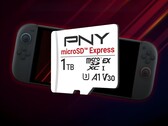 Switch 2 ile gösterilen PNY 1TB MicroSD Express kart